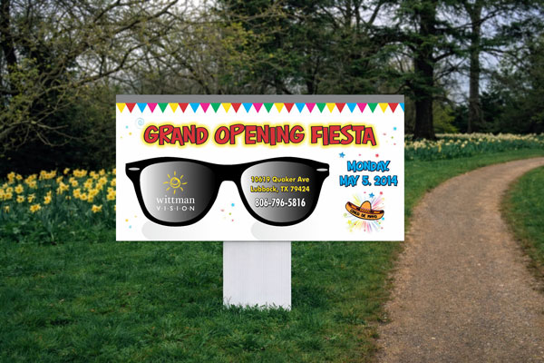 2x4 directional signs for guiding bidders to auction properties