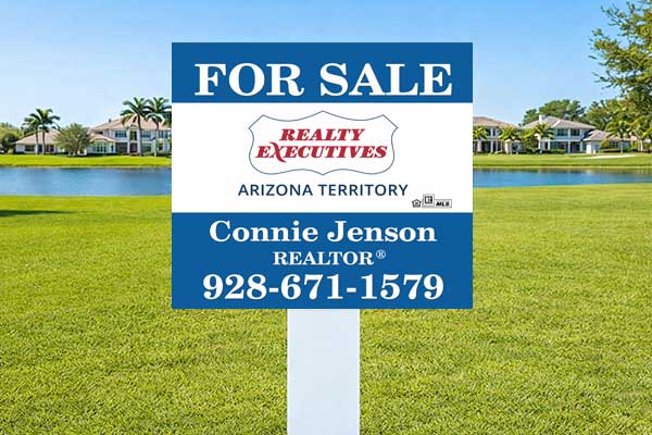 2x2 Realty Executives signs for lot marking and small directional placement