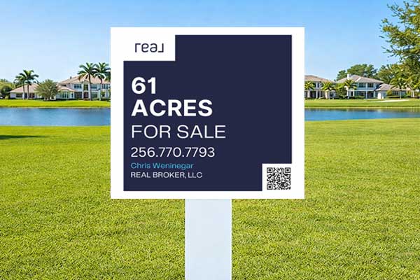 2x2 Real Broker signs for lot marking and small directional placement