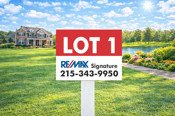 18x24 RE/MAX yard sign for residential listing visibility