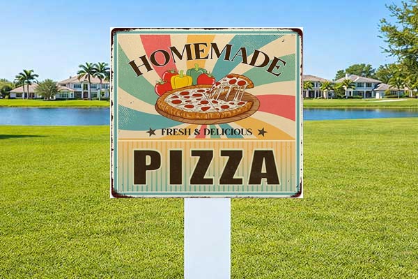 2x2 restaurant lot signs for small promotional placement