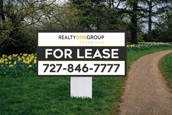2x4 Realty ONE Group directional sign for open house traffic