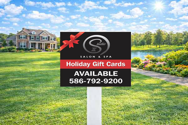 18x24 salon yard signs for walk-in specials and promotions