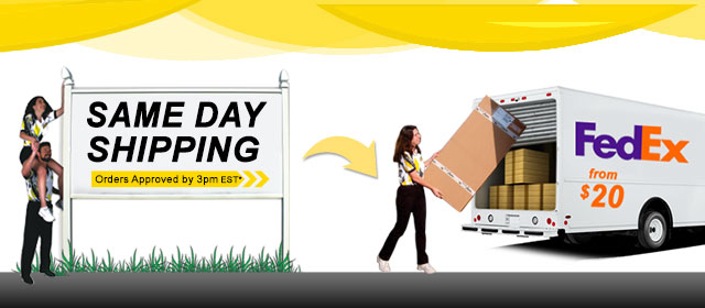 Commercial real estate signs available with same-day shipping