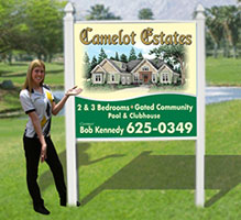 PVC standard post kit for real estate signs