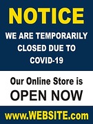 Covid-19 Temporary Closed Sign