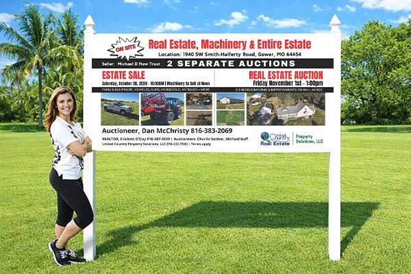 4x8 United Country sign installed outdoors