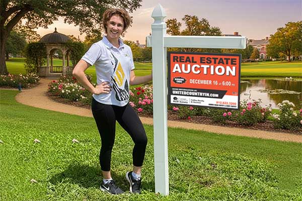 18x24 aluminum signs mounted with yard arm for long-term outdoor use