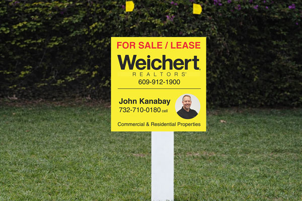 2x2 small auction lot signs for parcel marking and bidder navigation