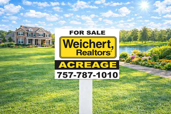 18x24 Weichert Realtors yard sign for residential listing visibility