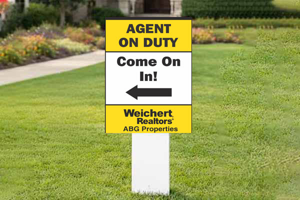 32x24 residential auction signs for property listings and bidder visibility