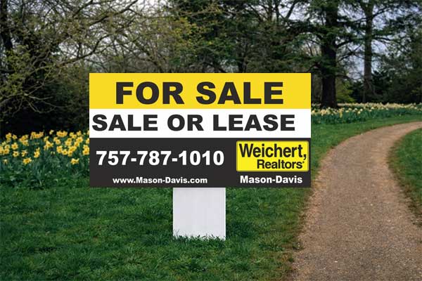 2x4 Weichert Realtors directional sign for open house traffic